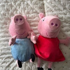 Peppa Pig Plush Toy Set - Pink and Blue